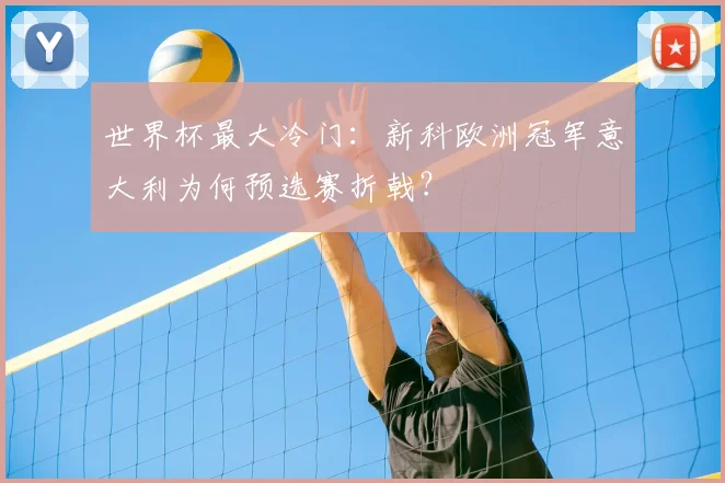 世界杯最大冷门：新科欧洲冠军意大利为何预选赛折戟？